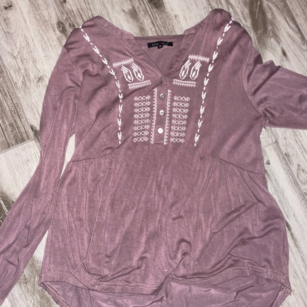 soft purple shirt